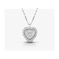 Collier Lucciole Gioielli Femme LOVE in Or blanc Diamante 0.09 Ct CIOSENSE/1 - CIOSENSE/1